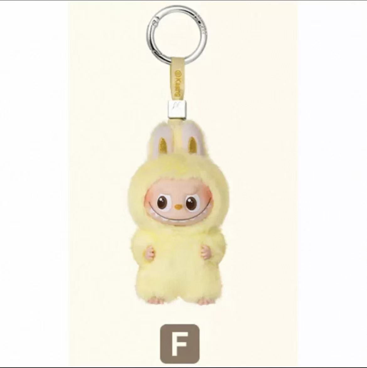 Labubu Neue 4. Generation Mini Edition Vinyl-Gesicht Plüschpuppe Blind Box Rucksack-Zubehör Schlüsselanhänger Weihnachtsgeschenk Kinder Handpuppe Spielzeug F -H:10cm von Joom DACH