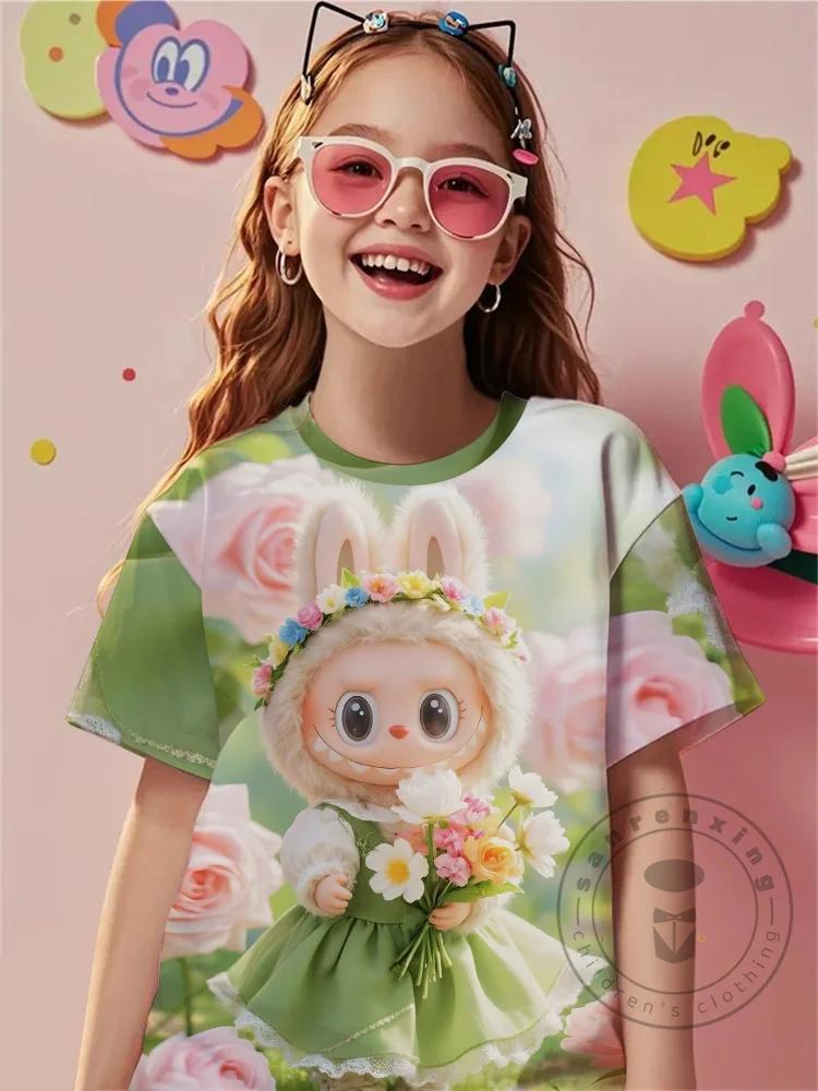 Labubu Print Babykleidung 3 bis 14 Jahre Männlich Outdoor-Kleidung Für Cartoon Neuheit Cool Für Labbu Kinder Junge Mädchen Kind T-Shirt Top 130 von Joom DACH
