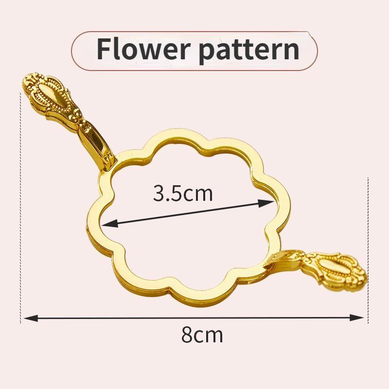 Lackwachsform, Hardware-Muster, Kreisform, Lacksiegel-Stempel- und Formgerät, Metallwachs-Siegelform Flower pattern von Joom DACH