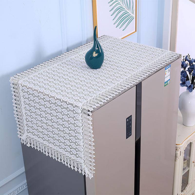 Ländliches Spitzengarn Atmungsaktive Stickerei Kühlschrank Staubschutz Waschmaschinenabdeckung Tuch Mehrzweckabdeckung Handtuch 55 * 140cm von Joom DACH
