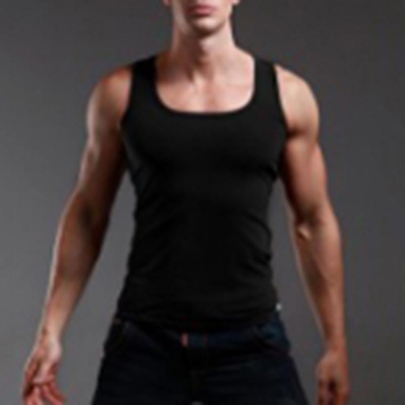 Lässige, ärmellose Muskel-Tops, Fitness, Workout, Slim-Fit-Weste, Herren-Tanktops aus Baumwolle XL schwarz von Joom DACH