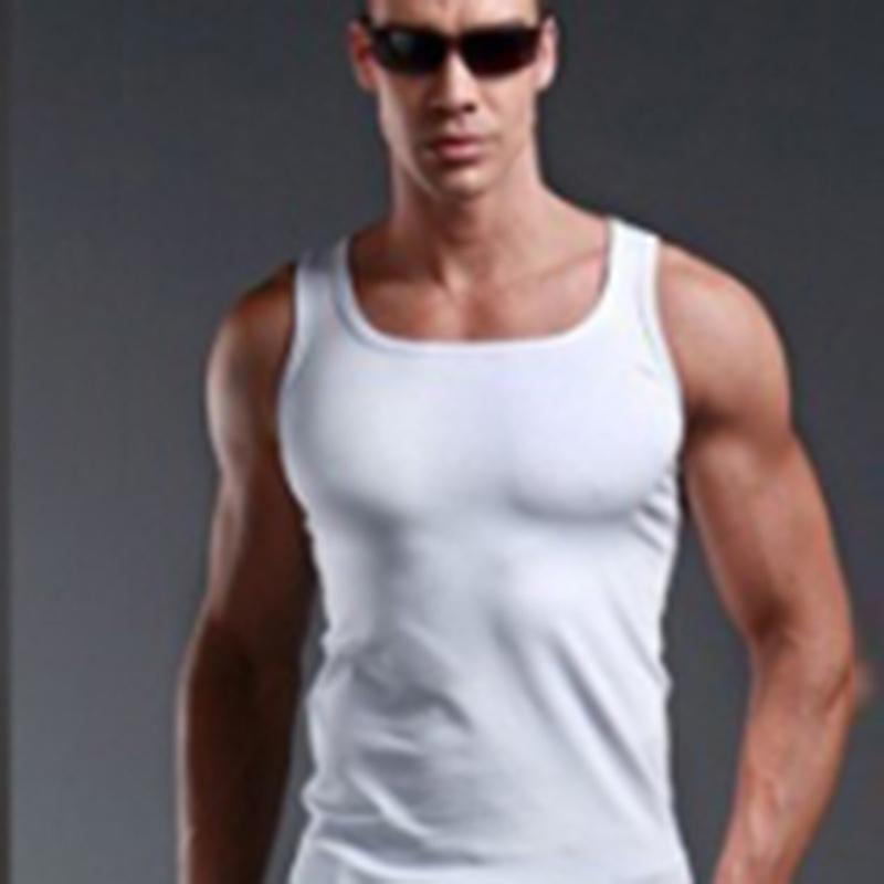 Lässige, ärmellose Muskel-Tops, Fitness, Workout, Slim-Fit-Weste, Herren-Tanktops aus Baumwolle XL weiß von Joom DACH