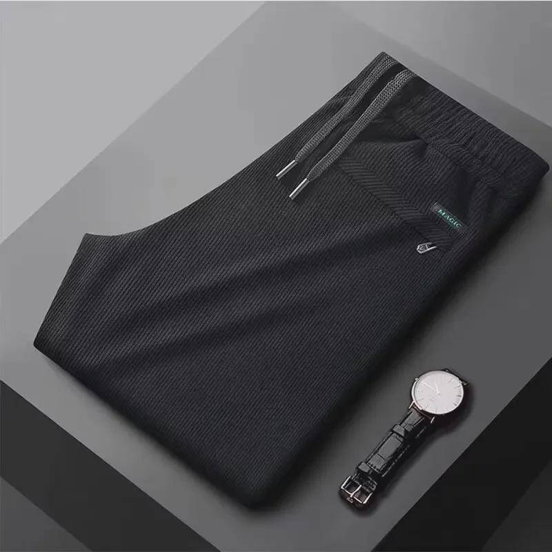 Lässige, lockere Cord-Jogginghose für Herren im Winter mit Plus-Samtfutter L von Joom DACH