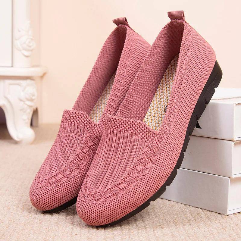 Lässige Damenschuhe Sommer Mesh Atmungsaktiv Flach Damen Komfort Leichter Sneaker Socken Damen Slipper Loafers Zapatillas Muje 35 von Joom DACH