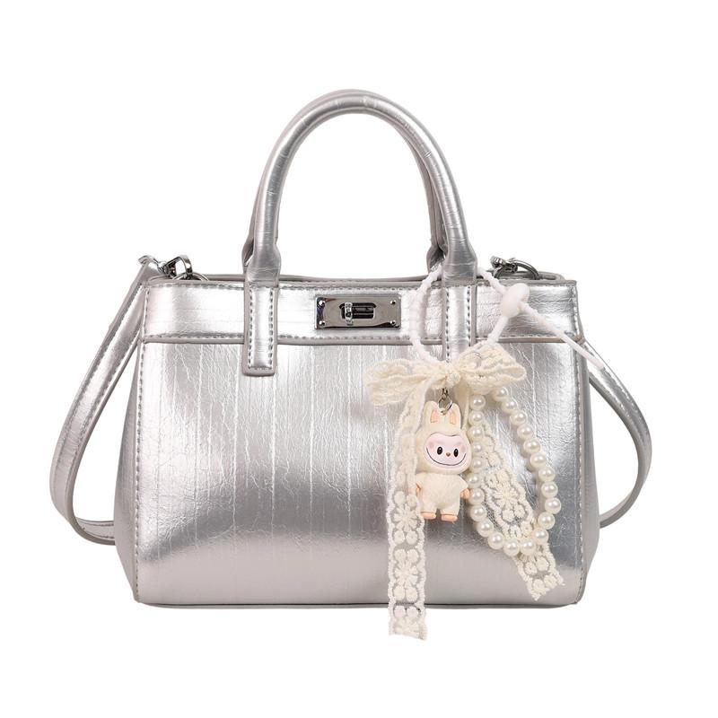 Lässige Handtasche Damen Neue Mode Schultertasche Gefühl Umhängetasche silber von Joom DACH