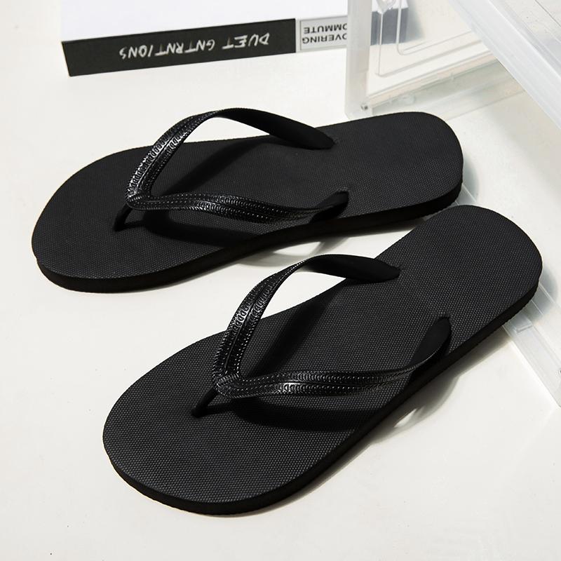 Lässige Hausschuhe für Männer und Frauen Trend Leichte Flip-Flops Mann Neue Mode Urlaub Bequem Outdoor Strandschuhe Hausschuhe 42-43 schwarz von Joom DACH