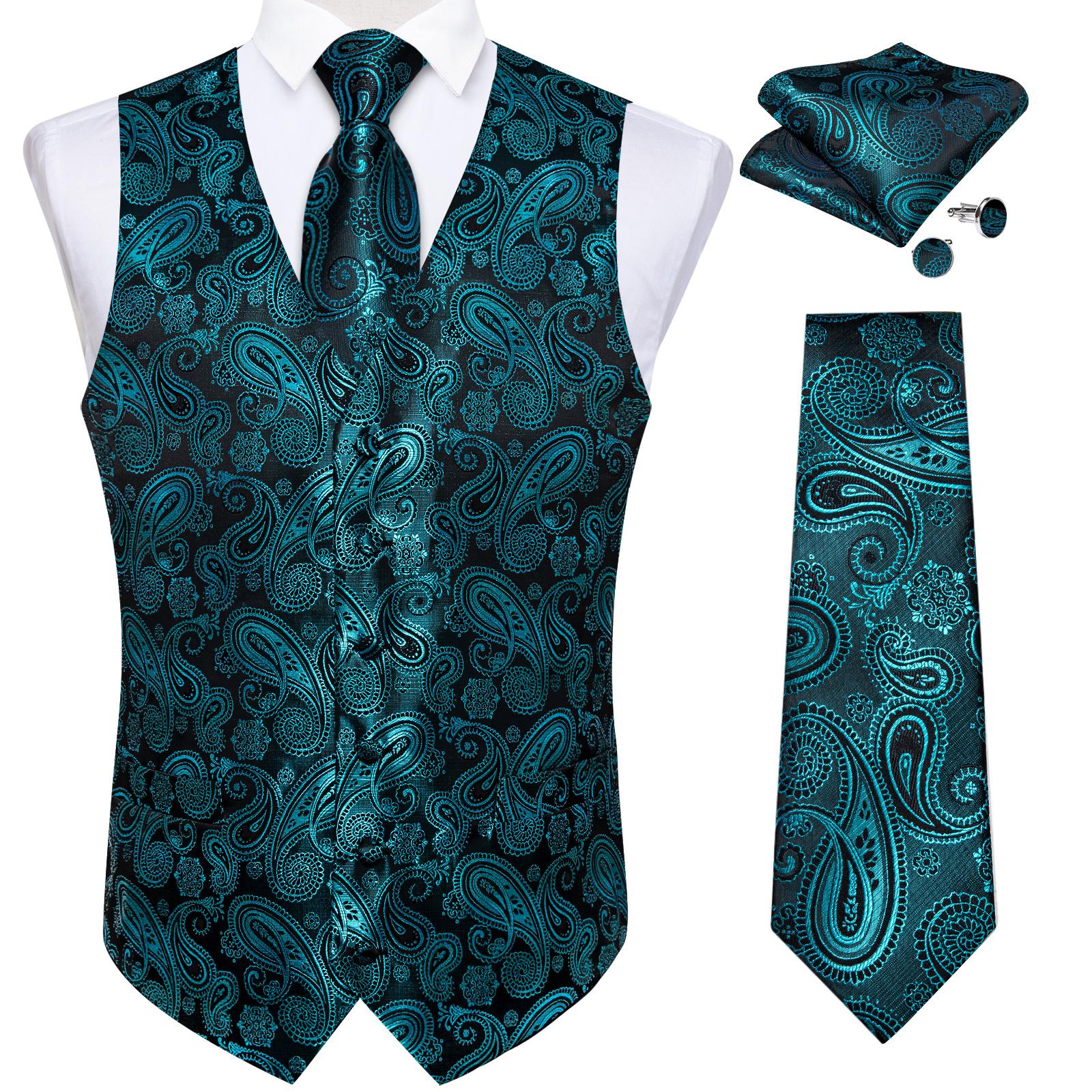 Lässige Herren-Hochzeitsweste, Paisley-Blumenmuster, Anzugweste, schmaler Smoking, Seidenkrawatte L Lässige Herren-Hochzeitsweste, Paisley-Blumenmuster, Anzugweste, schmaler Smoking, Seidenkrawatte L von Joom DACH