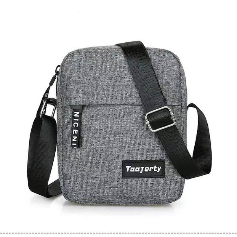 Lässige Mini-Umhängetasche, kleine Umhängetasche für Herren, diagonaler kleiner Rucksack, leichte Messenger-Handytasche, Gürteltasche für Jungen graue von Joom DACH