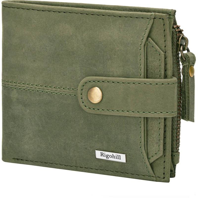 Lässige blaue RFID-Geldbörse aus echtem Leder für Herren  (10 Kartenfächer) von Joom DACH