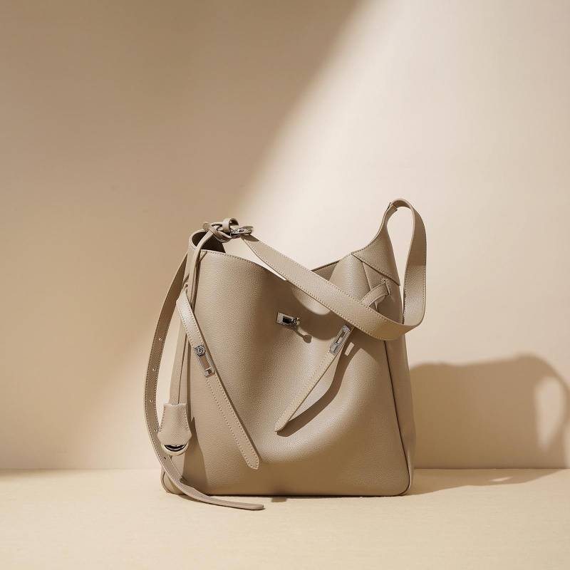 Lässige vielseitige Gürtelschnalle Schulterhandtasche Unterarmtasche Eimertasche Nische Neue Modelle von Joom DACH