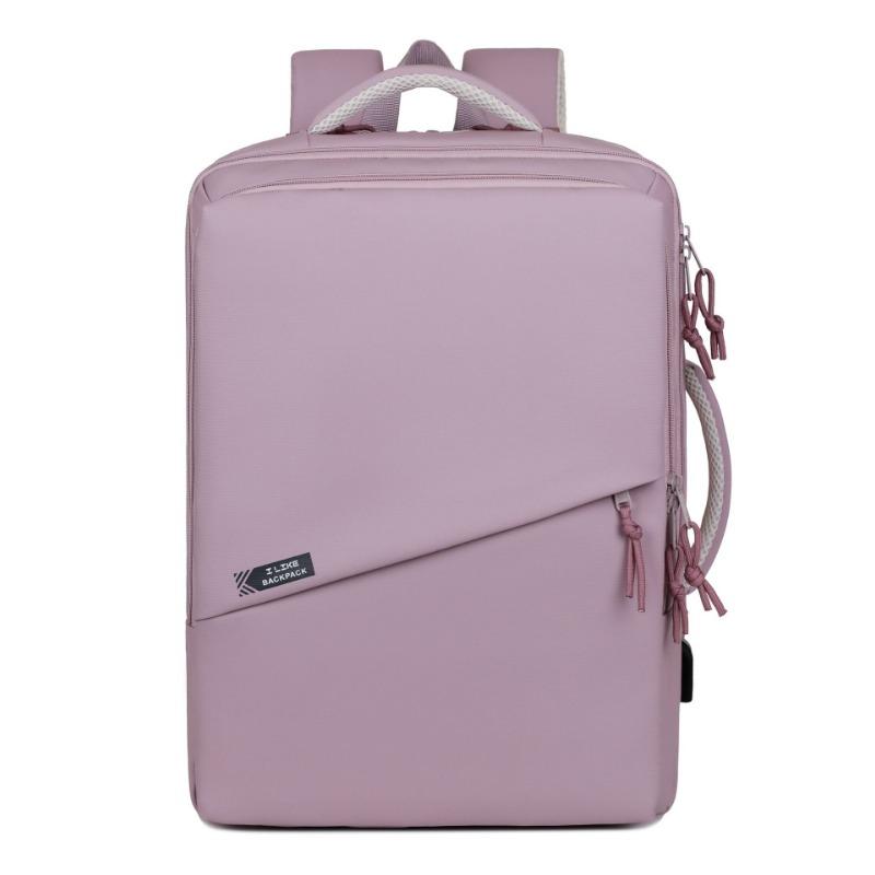 Lässiger Business-Rucksack für Männer und Frauen Laptop-Rucksack Großes Fassungsvermögen Nass- und Trocken-Reiserucksack rosa von Joom DACH