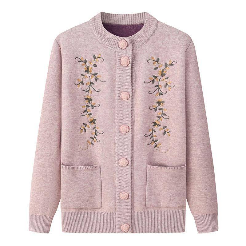 Lässiger Cardigan für Damen in Übergröße, mehrfarbiges Strickjackenoberteil, bedruckt, warmer Strick-Cardigan mit Reißverschluss für Herbst und Winter M von Joom DACH