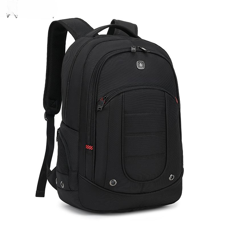 Lässiger Rucksack Business Herren- und Damen-Lässig Nylon Wasserdicht Reise Studenten-Computer-Schultasche Gepolsterte Baumwolltrage schwarz von Joom DACH