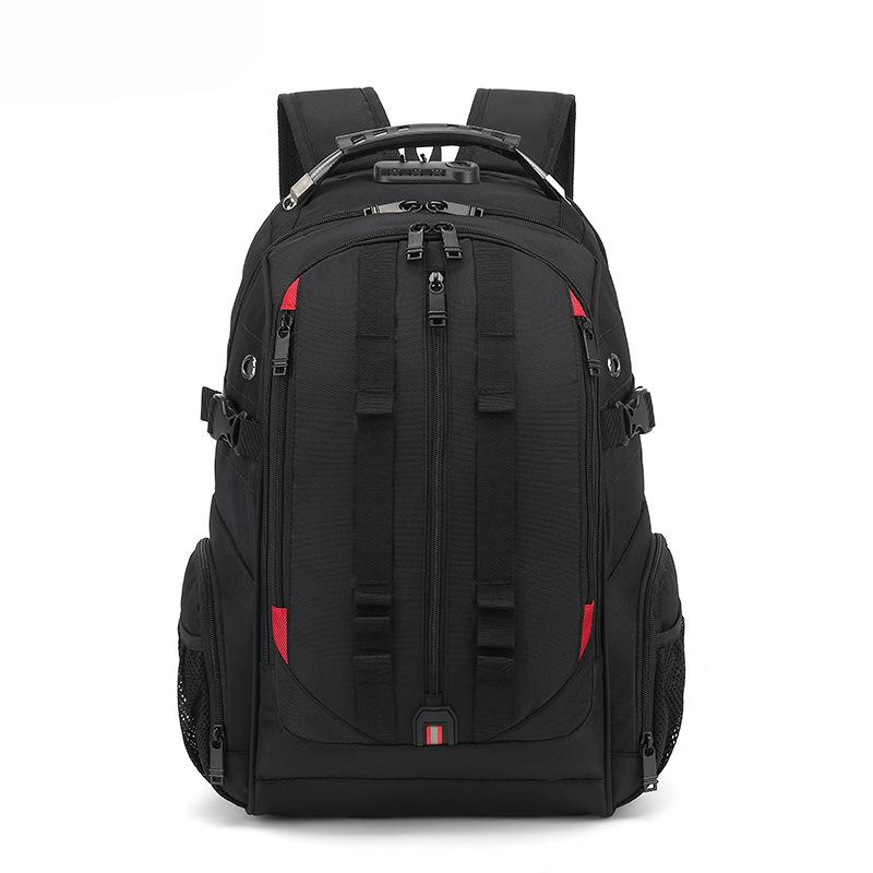 Lässiger Rucksack Herren Business Nylon Wasserdicht Reise Rucksack Studenten Computerrucksack schwarz von Joom DACH