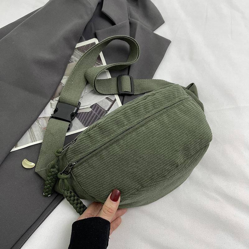 Lässiger Samtgürtel für Damen, Bananen-Hüfttasche, Schultertasche, Crossbody, Brusttasche, modisch von Joom DACH