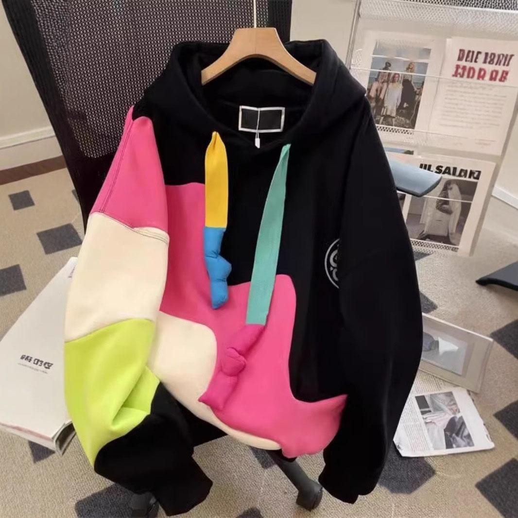 Lässiges, lockeres Kapuzen-Sweatshirt für Damen im Frühling XXXXL schwarz von Joom DACH