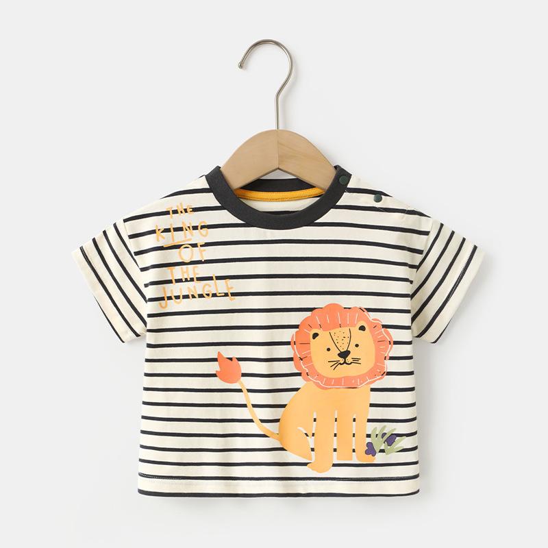 Lässiges Kurzarm-T-Shirt Sommer Jungen Mädchen Baby Kinder Sommer Kinderkleidung Tops 120cm von Joom DACH