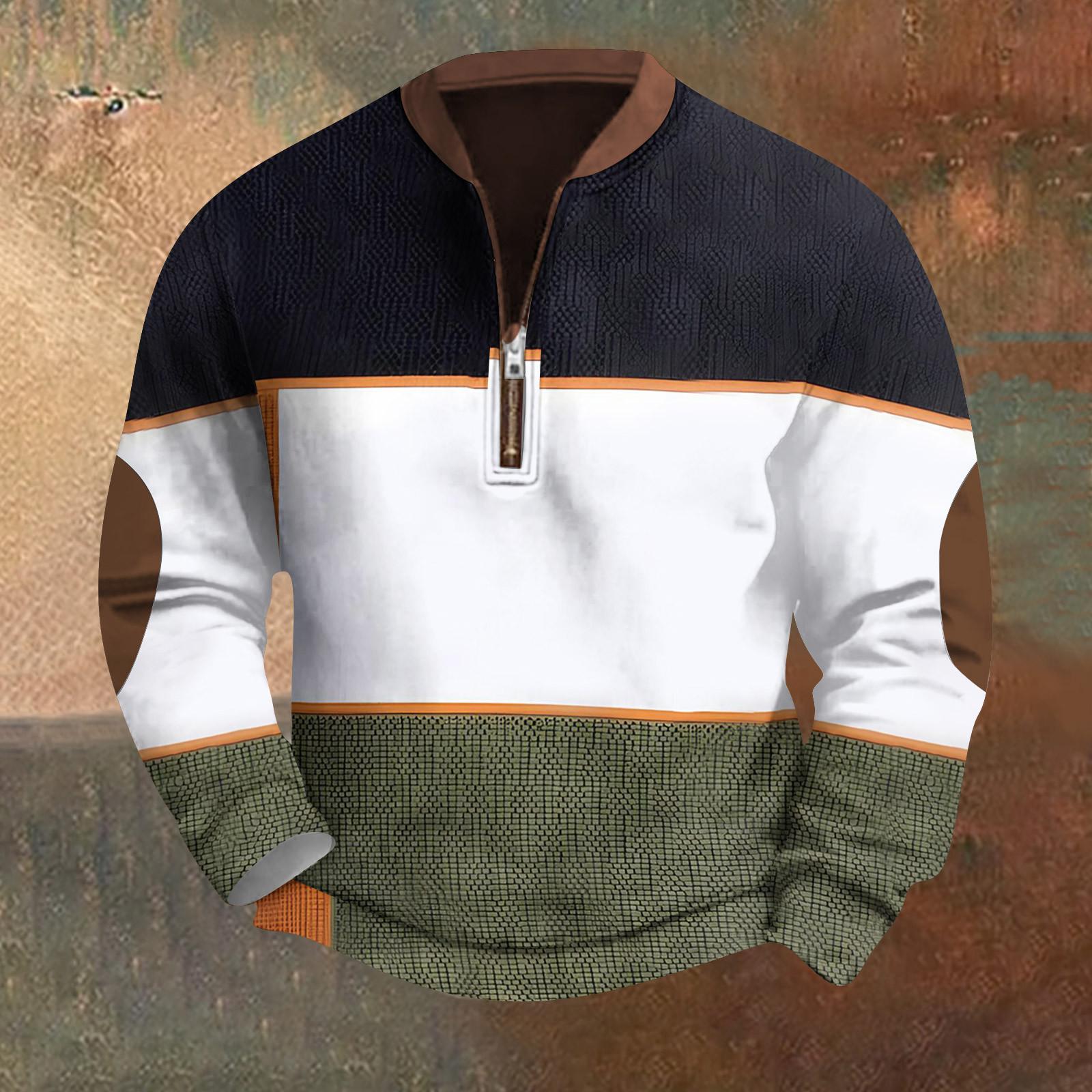 Lässiges Retro-Sweatshirt mit Farbverlauf für Herren S weiß Lässiges Retro-Sweatshirt mit Farbverlauf für Herren S weiß von Joom DACH