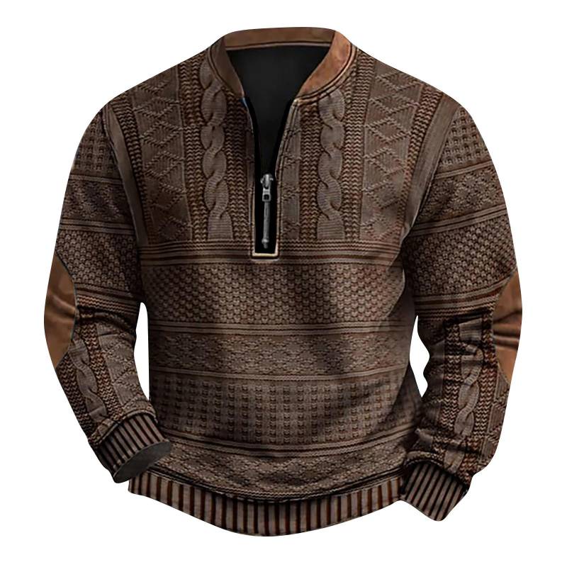 Lässiges Retro-Sweatshirt mit Farbverlauf für Herren S kaffeebraun von Joom DACH