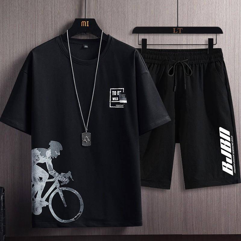 Lässiges Sommersport-Zweiteiler-Set für Jungen – Kurzarm-T-Shirt und Shorts M von Joom DACH