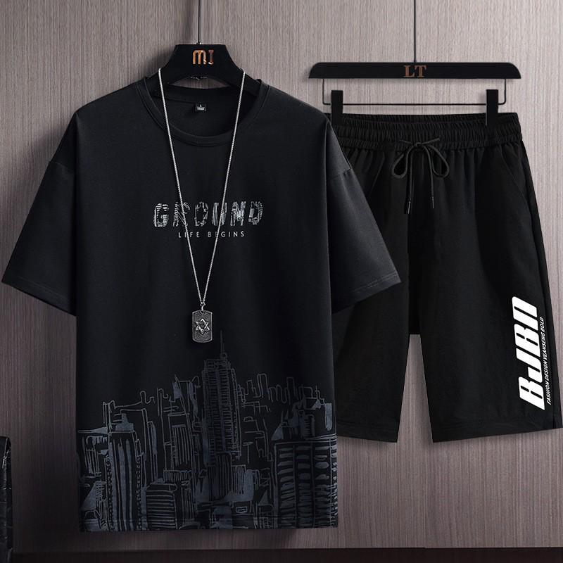 Lässiges Sommersport-Zweiteiler-Set für Jungen – Kurzarm-T-Shirt und Shorts M von Joom DACH