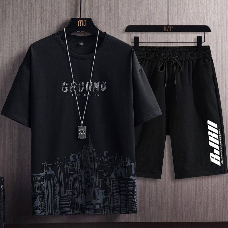 Lässiges Sommersport-Zweiteiler-Set für Jungen – Kurzarm-T-Shirt und Shorts M von Joom DACH
