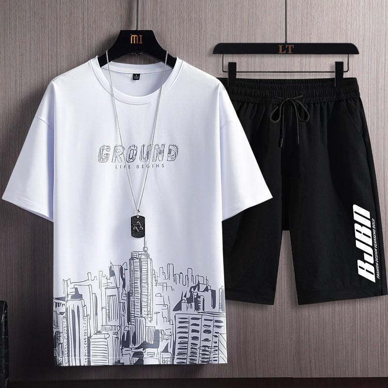 Lässiges Sommersport-Zweiteiler-Set für Jungen – Kurzarm-T-Shirt und Shorts M von Joom DACH