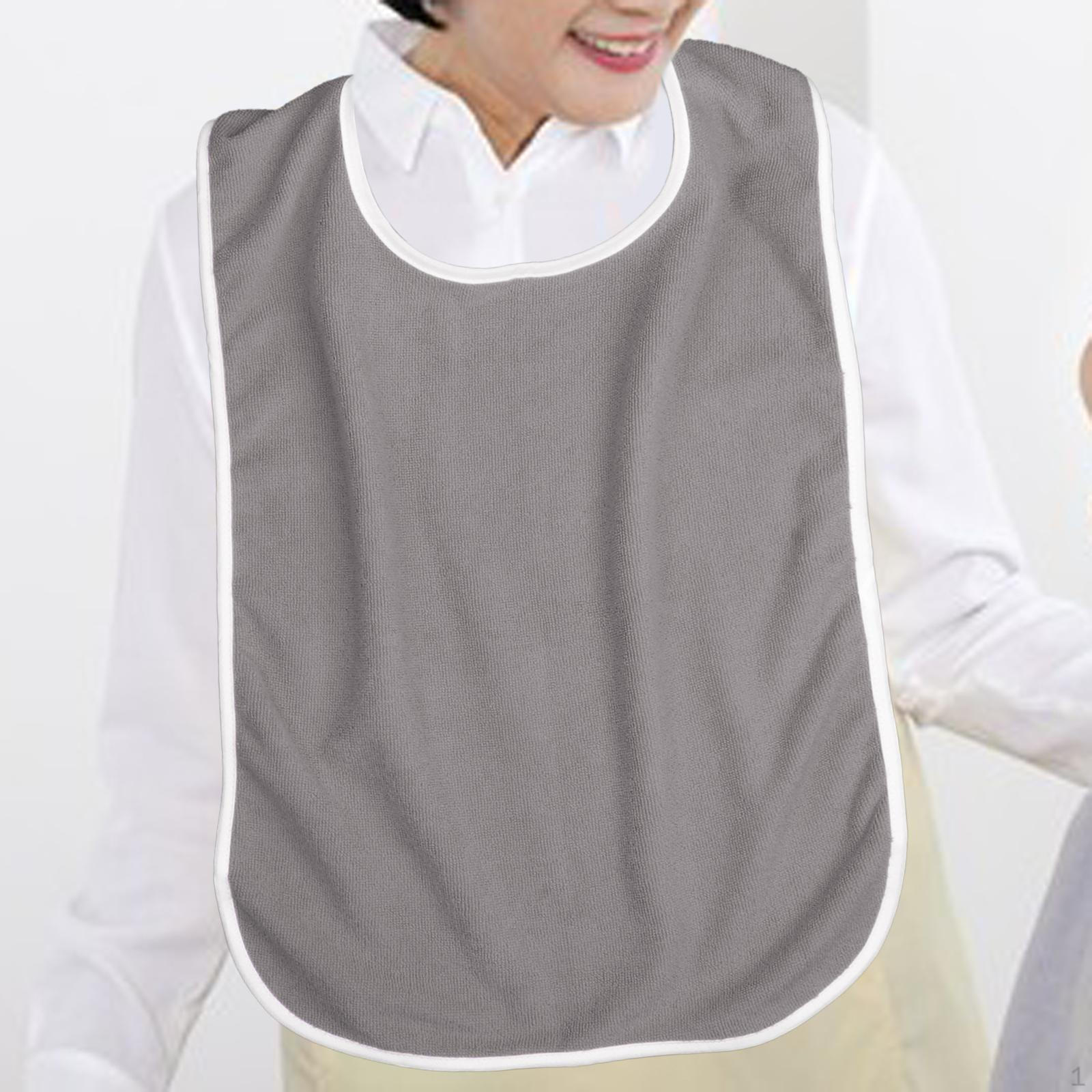 Lätzchen für Erwachsene zum Essen für Frauen/Männer/ältere Menschen, waschbar, Kleidungsschutz & graue von Joom DACH