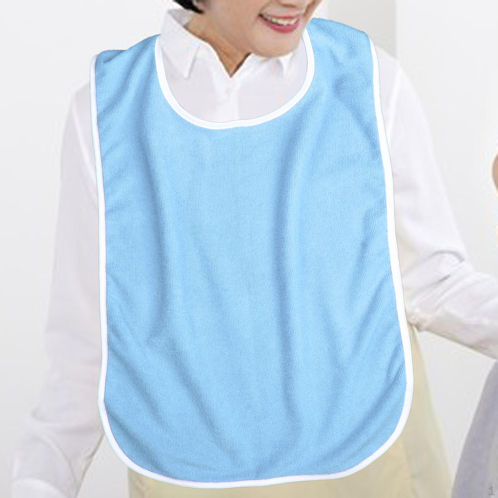 Lätzchen für Erwachsene zum Essen für Frauen/Männer/ältere Menschen, waschbar, Kleidungsschutz & hellblaue von Joom DACH