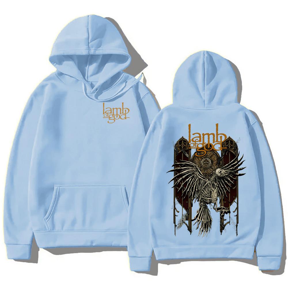 Lamb of God Heavy Mental Band T-Shirt Hoodies Herren Retro-Kleidung Lamb of God Album Cover Grafik Sweatshirts Harajuku Pullover L von Joom DACH