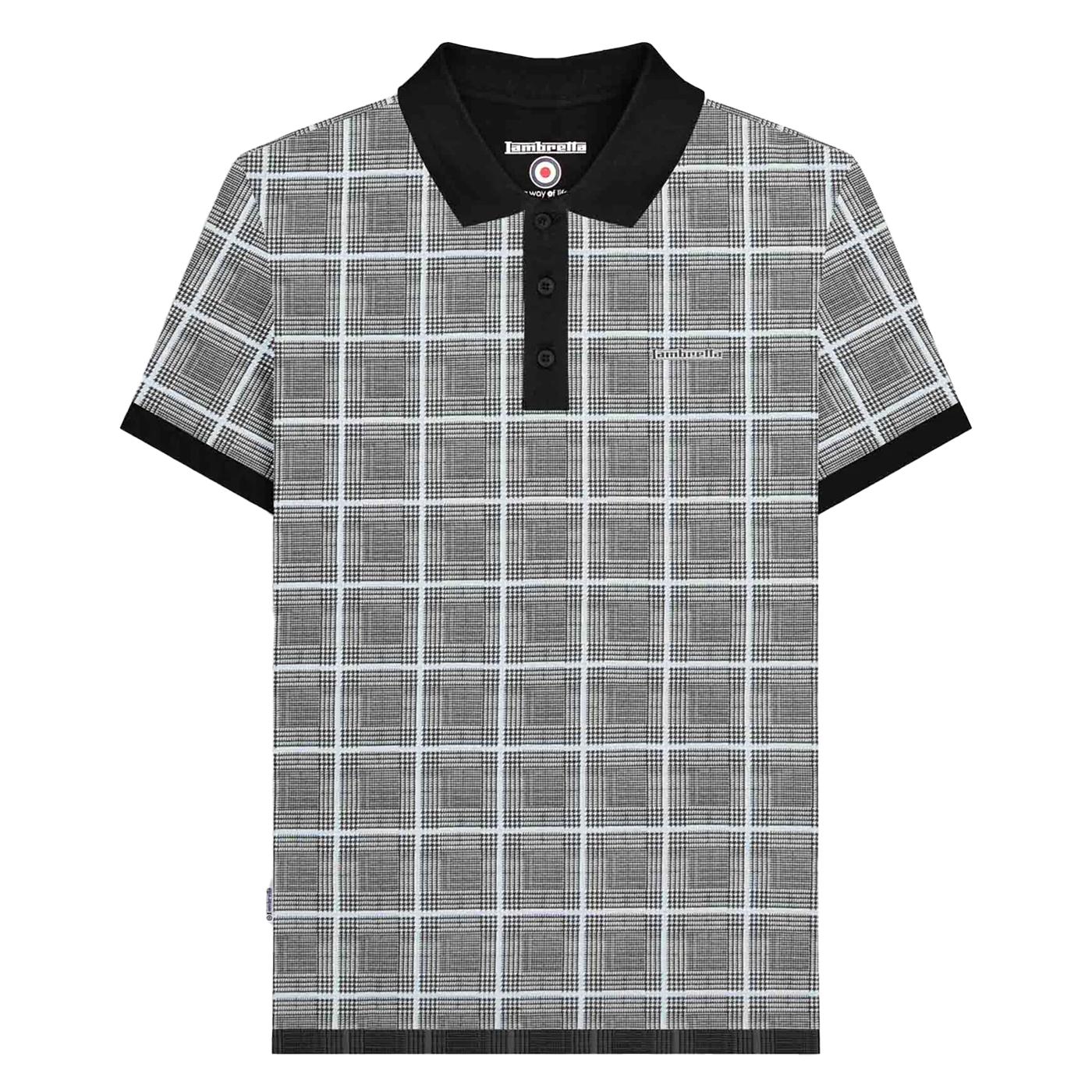 Lambretta Herren SS25 Prince of Wales Check Übergröße Poloshirt 3XL weiß Lambretta Herren SS25 Prince of Wales Check Übergröße Poloshirt 3XL weiß von Joom DACH