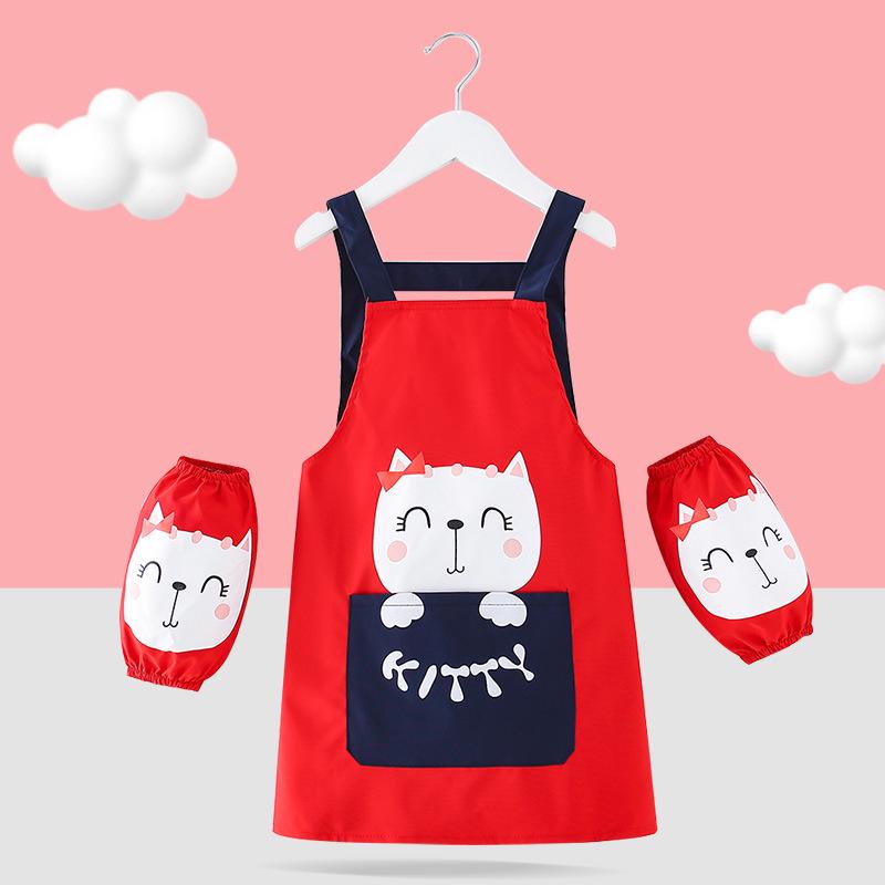 Langärmlige, wasserdichte Kunstschürze und Lätzchen für Kinder Large (Ages 8-12) von Joom DACH