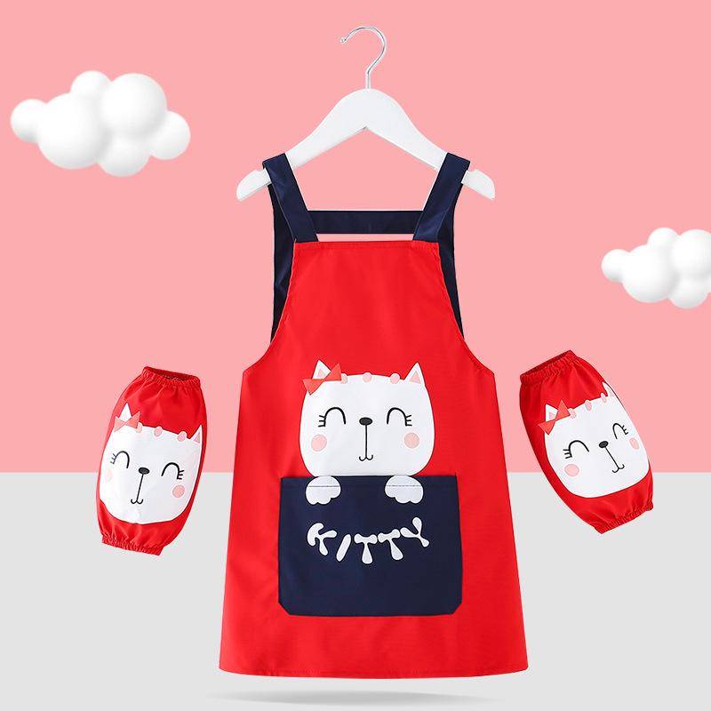 Langärmlige, wasserdichte Kunstschürze und Lätzchen für Kinder Large (Ages 8-12) von Joom DACH