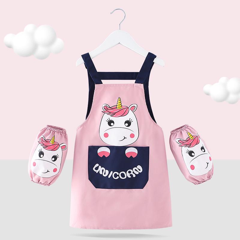 Langärmlige, wasserdichte Kunstschürze und Lätzchen für Kinder Medium (Ages 4-8) von Joom DACH