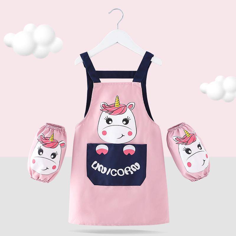 Langärmlige, wasserdichte Kunstschürze und Lätzchen für Kinder Medium (Ages 4-8) von Joom DACH