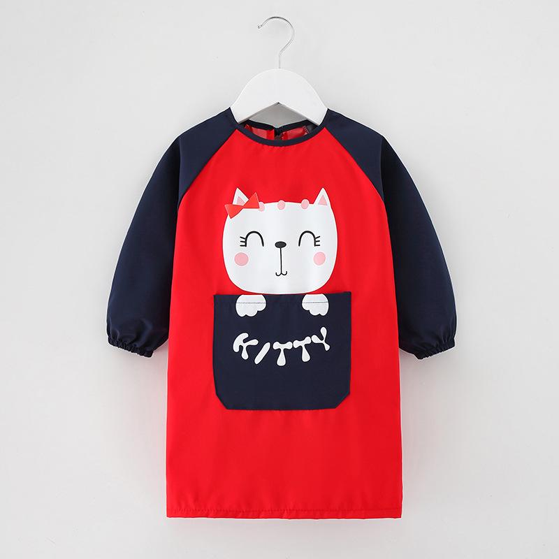 Langärmlige, wasserdichte Kunstschürze und Lätzchen für Kinder Small (Ages 1-4) von Joom DACH