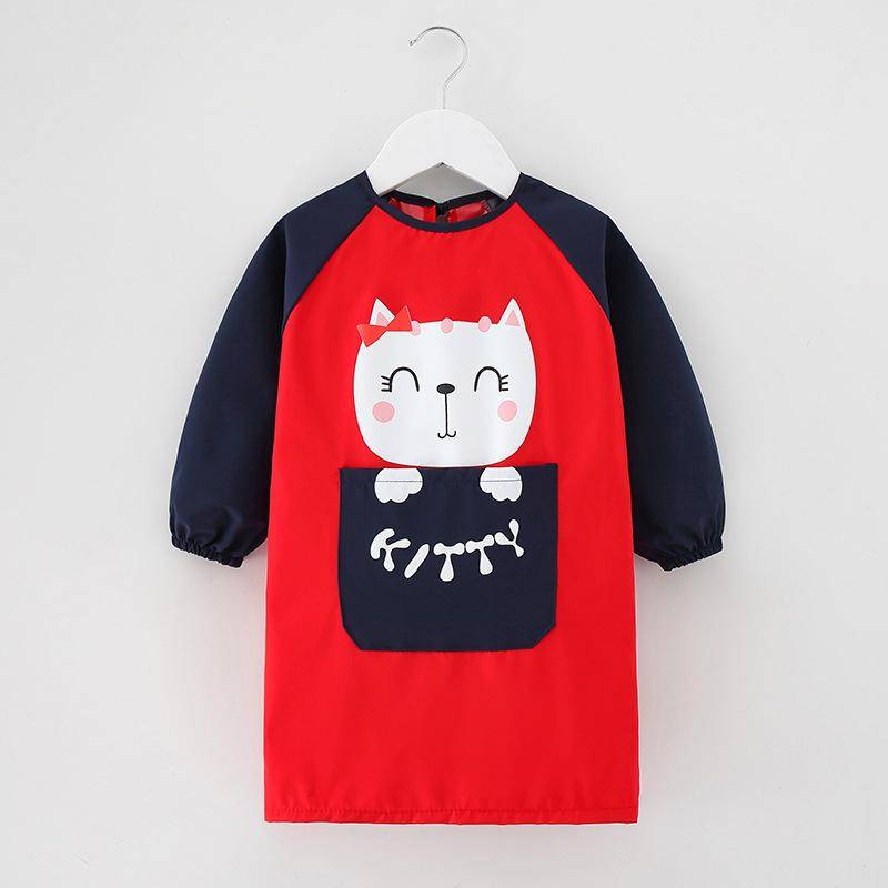 Langärmlige, wasserdichte Kunstschürze und Lätzchen für Kinder Small (Ages 1-4) von Joom DACH