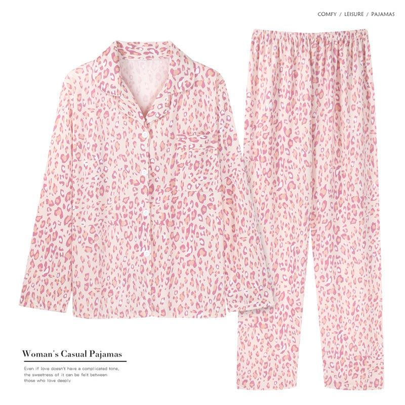Langärmliges Pyjama-Set für Damen für Frühling und Herbst – Strickjacke mit Revers, Übergröße, vielseitig einsetzbar für zu Hause oder draußen. Double Extra Large Langärmliges Pyjama-Set für Damen für Frühling und Herbst – Strickjacke mit Revers, Übergröße, vielseitig einsetzbar für zu Hause oder draußen. Double Extra Large von Joom DACH
