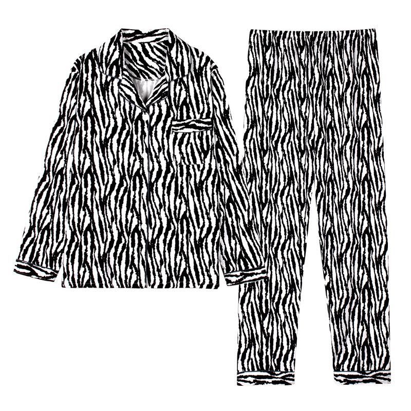 Langärmliges Pyjama-Set für Damen für Frühling und Herbst – Strickjacke mit Revers, Übergröße, vielseitig einsetzbar für zu Hause oder draußen. Double Extra Large Langärmliges Pyjama-Set für Damen für Frühling und Herbst – Strickjacke mit Revers, Übergröße, vielseitig einsetzbar für zu Hause oder draußen. Double Extra Large von Joom DACH