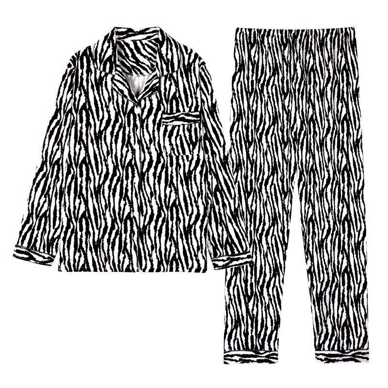 Langärmliges Pyjama-Set für Damen für Frühling und Herbst – Strickjacke mit Revers, Übergröße, vielseitig einsetzbar für zu Hause oder draußen. Double Extra Large Langärmliges Pyjama-Set für Damen für Frühling und Herbst – Strickjacke mit Revers, Übergröße, vielseitig einsetzbar für zu Hause oder draußen. Double Extra Large von Joom DACH