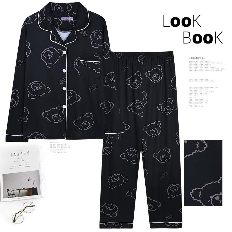 Langärmliges Pyjama-Set für Damen für Frühling und Herbst – Strickjacke mit Revers, Übergröße, vielseitig einsetzbar für zu Hause oder draußen. Medium Langärmliges Pyjama-Set für Damen für Frühling und Herbst – Strickjacke mit Revers, Übergröße, vielseitig einsetzbar für zu Hause oder draußen. Medium von Joom DACH