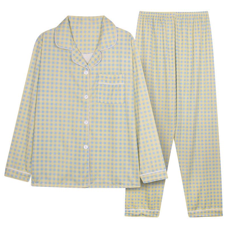 Langärmliges Pyjama-Set für Damen für Frühling und Herbst – Strickjacke mit Revers, Übergröße, vielseitig einsetzbar für zu Hause oder draußen. Medium Langärmliges Pyjama-Set für Damen für Frühling und Herbst – Strickjacke mit Revers, Übergröße, vielseitig einsetzbar für zu Hause oder draußen. Medium von Joom DACH