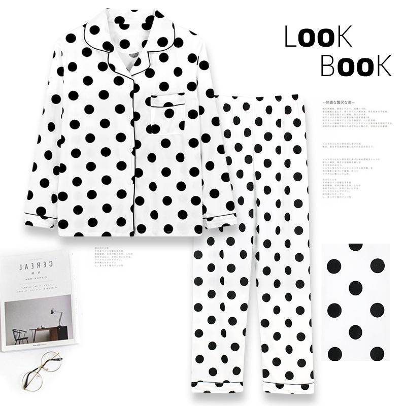 Langärmliges Pyjama-Set für Damen für Frühling und Herbst – Strickjacke mit Revers, Übergröße, vielseitig einsetzbar für zu Hause oder draußen. Medium Langärmliges Pyjama-Set für Damen für Frühling und Herbst – Strickjacke mit Revers, Übergröße, vielseitig einsetzbar für zu Hause oder draußen. Medium von Joom DACH