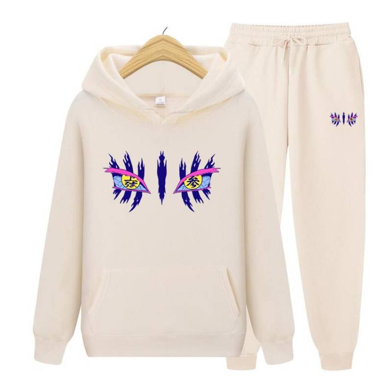 Langarm-Kapuzenpullover-Set für Damen, Dämonentöter, Akaza-Augen, Anime-Muster, langärmelig, Kapuzenpullover-Set, süße Anime-Kleidung, Herbst-Fleece-Pullover M von Joom DACH