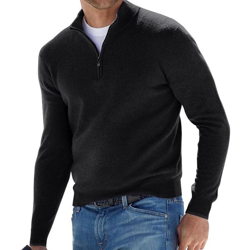 Langarm Kaschmir Pullover herren Bottoming Shirt Herbst und Winter L schwarz von Joom DACH