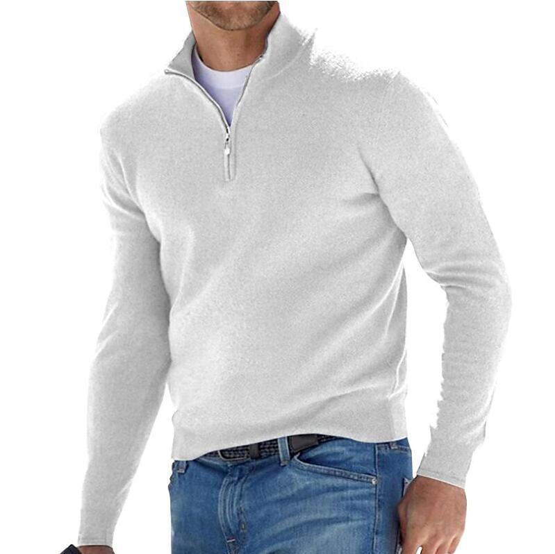 Langarm Kaschmir Pullover herren Bottoming Shirt Herbst und Winter M weiß von Joom DACH