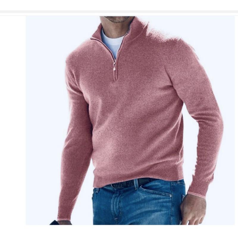 Langarm Kaschmir Pullover herren Bottoming Shirt Herbst und Winter XL rosa von Joom DACH