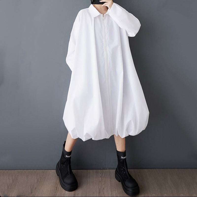 Langarm Plus Size Vintage Neu in Kleidern für Damen lässig locker Frühling Sommerkleid schwarz von Joom DACH