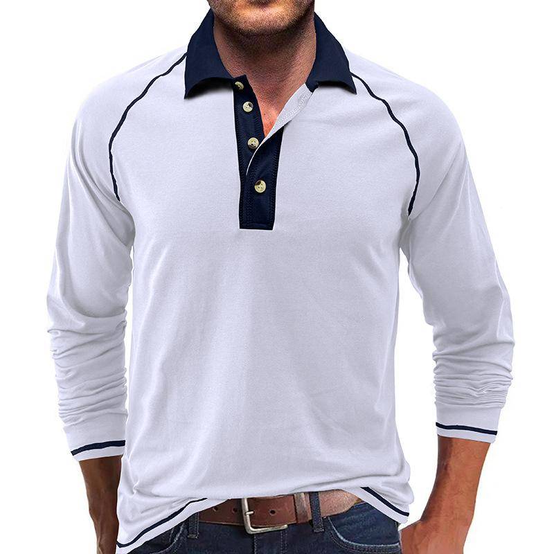 Langarm-Poloshirts für Herren, lockere Passform, legere Arbeit, Golf-Polos, klassische T-Shirts mit Kragen, Knöpfen, atmungsaktiv, feuchtigkeitsableitend, Henley-Tops, T-Shirts für Männer XL weiß von Joom DACH