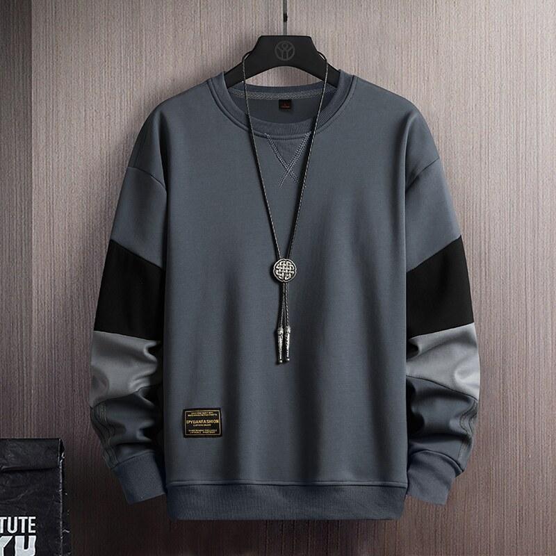 Langarm T-Shirt Herren Pullover, Frühling und Herbst Unterhemd Herren Rundhals Pullover Trendy Trend Marke Casual, Pullover 4XL von Joom DACH